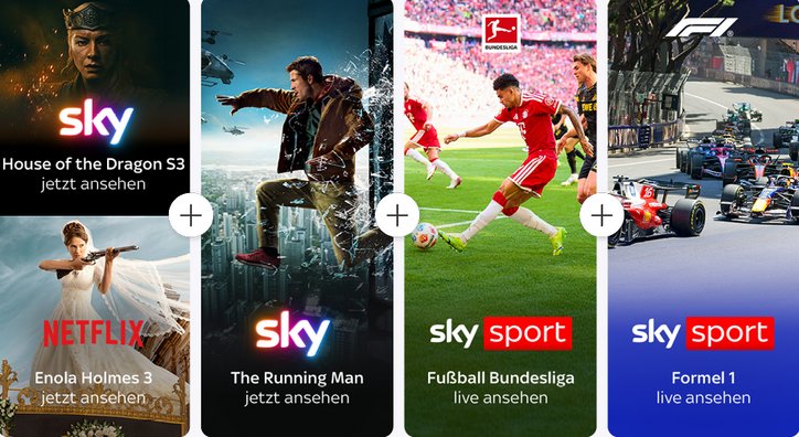 Werbegrafik des Streaminganbieters Sky. 